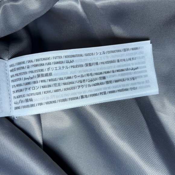 Abercrombie Wool The Dad Coat in Grey Houndstooth Size Small - Picture 5 of 6